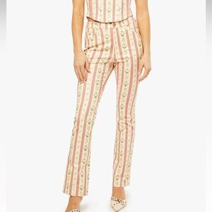 WeWoreWhat mid rise ankle flare pant